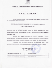 Consiliului Tehnic Permanent pentru Constructii – Data Cables