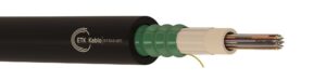 A-D(ZN)(SR)2Y fiber optic cable – corrugated steel tape armoured, gel-filled central loose tube, outdoor duct & direct-burial suitable – ETK Kablo