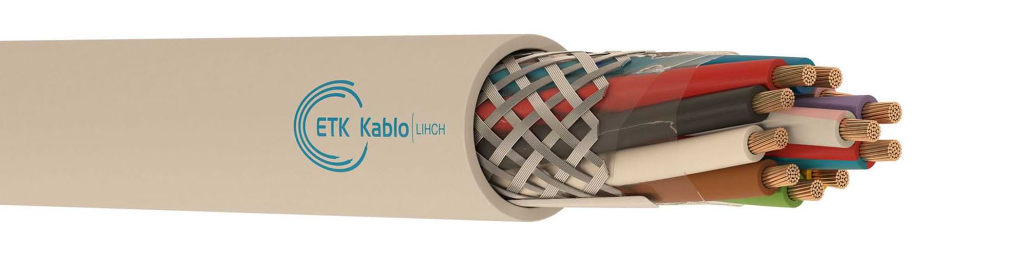 LIHCH Signal & Control Cable | ETK Kablo LIHCH signal and control cable – halogen-free LSZH screened control cable for industrial automation and instrumentation systems – ETK Kablo