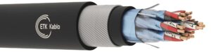 RE-2X(St)HSWAH PIMF/TIMF instrumentation cable – halogen-free LSZH, XLPE insulated, steel wire armoured (SWA) for enhanced mechanical protection in industrial signal and control systems – ETK Kablo