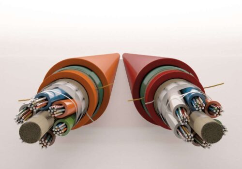 estrutura de cabo de fibra óptica com núcleo, revestimento, blindagem e capa exterior – ETK Kablo