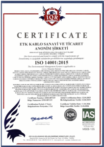 ISO 14001 (ETK Kablo) (tr-TR) (en-US)