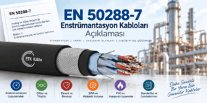 EN 50288-7 kablo yapısı; pair ve triad, genel ve bireysel ekran, PiMF TiMF, SWA zırh ve PVC veya LSZH seçenekleri